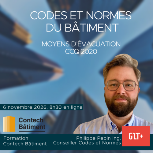 Philippe Pepin, Conseiller Codes et Normes